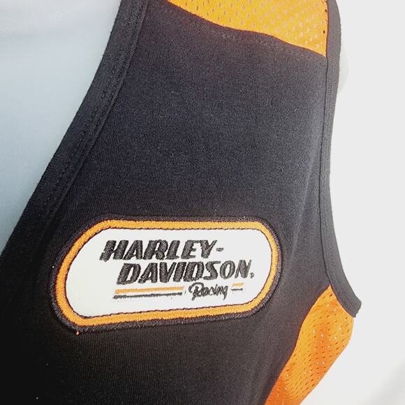 Harley Davidson Racing Sleeveless Zipper Front  Mesh Side Panels Women's XL - Picture 5 of 11
